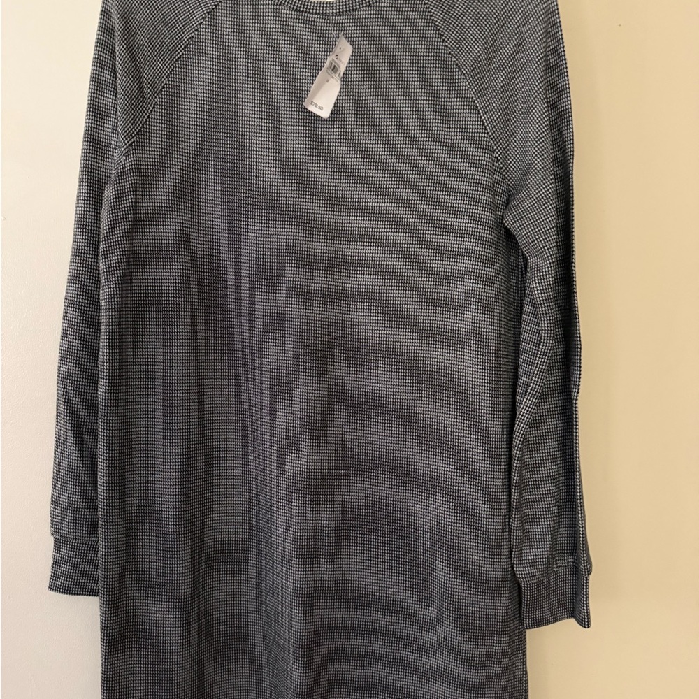 Lou & Grey Black and White Houndstooth Dress
